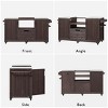 YOOCOZZ Outdoor 100% Fir Wood Rolling Grill Cart & Kitchen Island with Stainless Steel Top - 3 of 4