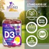 Vitamin D3 Gummies - Extra Strength 125mcg 5000IU Supplement for Adults and Kids - 120 Gummies By Nature's Nutrition - 3 of 4