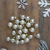 Northlight 24ct Shiny and Matte Champagne Gold Glass Ball Christmas Ornaments 1" (25mm) - 2 of 4