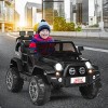 Infans 12V Kids Ride On Car 2 Seater Truck RC Electric Vehicle w/Storage Black - 3 of 4