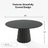 Dovelina Round Dining Table Mid-Century Dining Room Table with Designer Table Base - 3 of 4