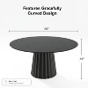 Dovelina Round Dining Table Mid-Century Dining Room Table with Designer Table Base - image 3 of 4