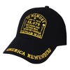 Collections Etc America Remembers Veterans Memorial Baseball Cap NO SIZE Black - 2 of 4