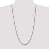 Black Bow Jewelry 4mm, 14k White Gold D/C Quadruple Rope Chain Necklace - 2 of 4