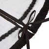 52" Black and White HGTV Home Collection Tree Skirt With Pompom, Lace And Fringe Details - National Tree Company - 3 of 4