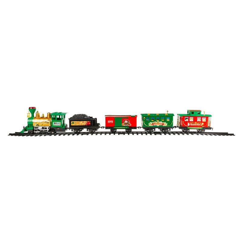 Northlight 21-Piece Battery Operated Lighted & Animated Christmas Express Train Set with Sound, 1 of 5