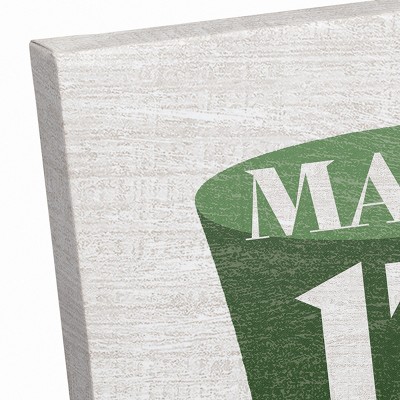 March 17th Green Top Hat Canvas Wall Art