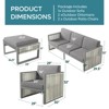 Bestier Patio Furniture Set, 5PCS Wicker Conversation Set for Backyard, Outdoor Couch Set with 4.5" Thick Cushion and Ottoman, Garden - 4 of 4