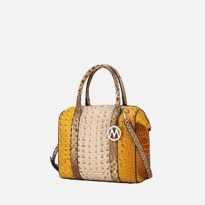 MKF Collection Ember Faux Crocodile-Embossed Women’s Satchel by Mia K - 1 of 4