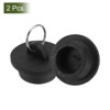 Unique Bargains Rubber Beaded Chain with Pull Ring Durable Drain Stopper 2 Pcs - 3 of 4