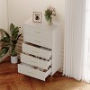 Garvee 5 Drawer Dresser for Bedroom, Modern Tall Dresser Organizer with Storage Drawers, Wooden Chests of Drawers for Bedroom, Entryway, Hallway,White - 2 of 4