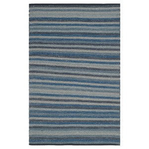 Striped Kilim Rug - Blue - (5