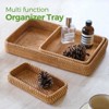 Aoibox Rattan Serving Tray Set of 3, Natural Woven Wicker Storage Baskets for Home Decor, Kitchen, Bathroom Organization - 2 of 4