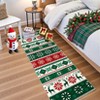 Washable Christmas Living Room Rugs, Snowflake Deer Print Farmhouse Bedroom Carpet, Soft Non Slip Indoor Xmas Floor Rugs for Dining Room Entryway - 2 of 4