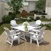 WestinTrends 5 Piece Outdoor Patio Dining Square Table and Shell Back Armchair Set - 2 of 2