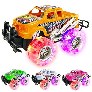 ArtCreativity Light Up Monster Trucks- Orange - 1 of 4