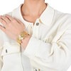 Anna-Kaci Textured Gold Cuff Bracelet with Ball Accents - 3 of 4