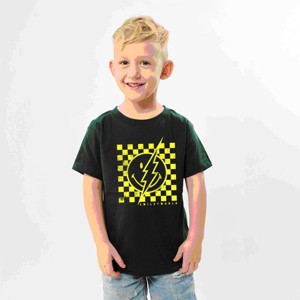 The Juniper Shop SmileyWorld Checkered Lightning Distressed Youth Short Sleeve Tee - 1 of 4