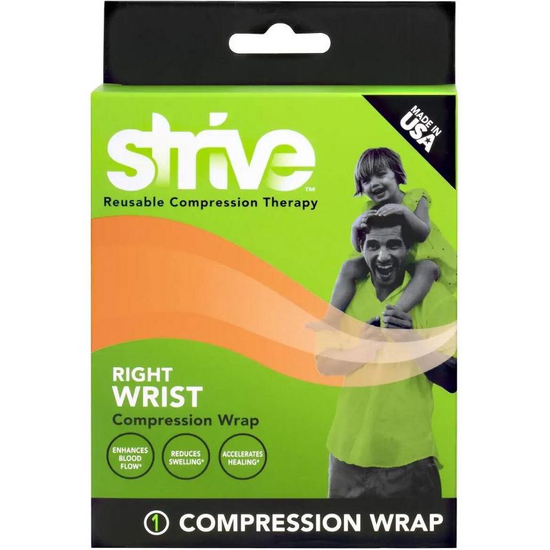 Strive Elastic Compression Therapy Wrap, Muscle Recovery and Joint Pain Relief for Right Wrist, 2 of 5