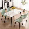YOUNIKE Modern Leather Dining Chairs Upholstered Kitchen & Dining Room Chairs Side Makeup Vanity Chair Set of 2 19.69"Wx24.02"Dx31.69"H - 3 of 4