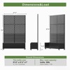 PexFix 72 in. H x 47 in. W Black Metal Rectangle Wall Planter Box with Trellis for Climbing Plants - 3 of 4