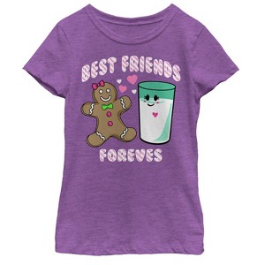 Girl's Lost Gods Christmas Gingerbread Best Friends T-Shirt - 1 of 3