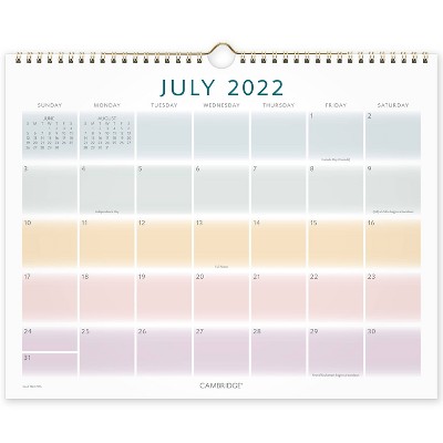 Photo 1 of ****5 PACKK***2022-23 Academic Wall Calendar 14.875x11.875 Array - ***MISC COLORS****