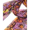 Wrapables Lightweight Sheer Silky Feeling Georgette Scarf, Abstract Pink - 4 of 4