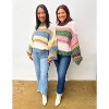Women's On a Holidate Color Block Stripe Sweater - AnnieWear - 4 of 4