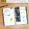 HARDCOVER 2026 Planner, 5.5"x8": 14 Months (Nov 2025-Dec 2026), Daily/Weekly/Monthly,  Bookmark, Pocket Folder w Sticky Notes (Navy Gold Numbers) - 3 of 4