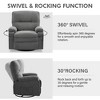 PAGED Modern Swivel Recliner Chair, Accent Chair with Side Pocket and Metal Frame, Rocking Chair for Living Room, Bedroom - 4 of 4