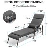 Crestlive Products Patio Chaise Lounge Chair Outdoor with Cushion & Pillow Adjustable 5 Position Pool Recliner - 3 of 4