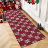 Christmas 2'x3' Entryway Rug Machine Washable Rugs Indoor Door Mat Front Door Rug Snowflake - 3 of 4