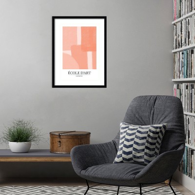 Svelte Noir Black Wood Framed Abstract Art Print, 19 x 25 Inches