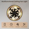 KAISITE 20inches Black Rattan Ceiling Fan with Light Kit and Remote Control - 4 of 4