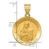 Black Bow Jewelry 14k Yellow Gold Hollow St. Cecilia Medal Pendant, 19mm (3/4 Inch) - 4 of 4