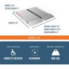 EZ-ACCESS SUITCASE Portable Singlefold Ramp w/Ergonomic Handles, Extruded Tread, and Self Adjusting Bottom Transition Plates - 2 of 4