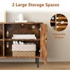 Skyzoo TV Stand for 50/55/65/75/85" inch TV Mid Century TV Table 2 Storage Cabinet with Open Shelves for Living Room - 4 of 4
