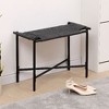 Sapphtopaz Handwoven Paper Rope Ottoman Foot Rest, Rectangular Vanity Stool with Metal Frame, 23.6" Wide Ottoman Bench, Foot Rest Shoes Stools - 2 of 4