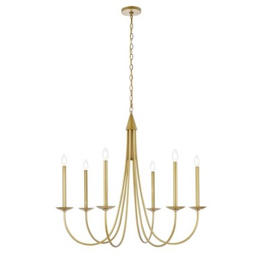 Elegant Lighting Cohen 36 inch pendant in brass