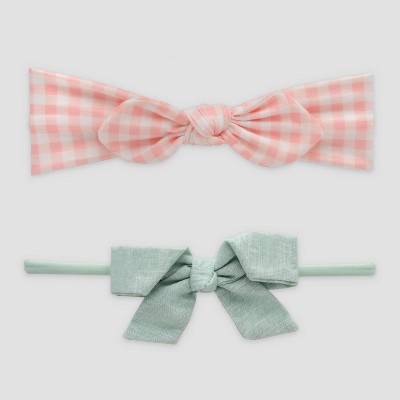 Image of Carter's Just One You®️ Baby 2pk Bow Headwrap - 0-12M
