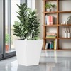 Okak 18/22 Inch Metal Tapered Planter Garden Pot with Drainage Hole & Rubber Plug for Home, Patio, Office Decor - 4 of 4