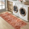 Modern Striped Geometric Rugs for Bedroom Retro Thin Soft Washable Low Pile Area Rugs Easy Care Non Slip Soft Carpet for Living Room - 2 of 4