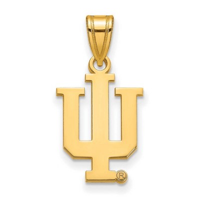 Black Bow Jewelry 14k Yellow Gold Indiana Hoosiers NCAA Medium Pendant