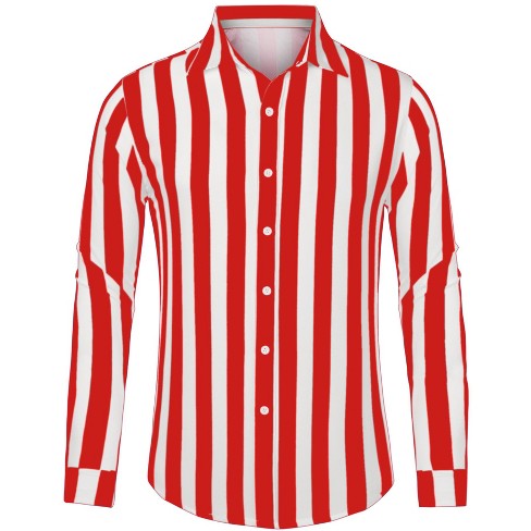 Red and white striped shirt online