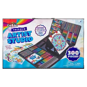 Cra-Z-Art 300pc Trifold Artist Studio Supplies Kit : Target