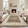 Washable Modern Bordered Rug Non Slip Low Pile Rug Soft Contemporary Throw Floor Cover Foldable Indoor Carpet for Living Room Bedroom Playroom - 2 of 4