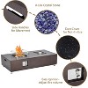 Acekool Square Propane Gas Fire Pit Table Set, Outdoor Patio Table, Wind Guard, Fire Glass Beads, Rain Cover, 50,000 BTU, for 8-12 Person Gathering - 4 of 4