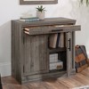 Sauder Aspen Post Library Base Pebble Pine: Farmhouse Style Office Cabinet with Storage & Fixed Shelf - 3 of 4