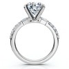 Pompeii3 Certified 3Ct Diamond & Baguette Accent Diamond Ring 14k Gold or Pt Lab Created - 2 of 4